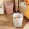 Cubo de basura con anillo de presión para el hogar, sala de estar, lujo ligero, dormitorio, baño creativo, inodoro, dormitorio, cocina, cubo de almacenamiento de basura, grande
