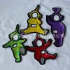 Decoración de Ropa de Capítulo Bordada Personalizada Pegatinas de Tela de Teletubbies Insignia de Camiseta con Logo Bordado de Dibujos Animados Coloridos con Forma Especial Insignia