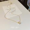 Collar de Cadena para Clavícula de Diseño Nicho Dulce y Elegante de Lujo Ligero Japonés y Coreano, Temperamento de Acero de Titanio que no se Desvanece, Accesorios de Collar para Mujer