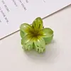 Pinza para el pelo de flor de Plumeria de 4 cm Transfronteriza para Mujer, Pinza de Garra Floral Pequeña para Cabello Semirecogido, Pinza de Garra para Cola de Caballo Estilo Ins, Al por Mayor