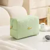 Nova bolsa de cosméticos transfronteiriça, bolsa de cosméticos simples versátil, textura tecida, à prova d'água, bolsa de mão para cosméticos