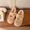 Zapatos de algodón con suela gruesa, pantuflas peludas, zapatos casuales sin cordones que aumentan la altura, zapatos de mujer, colección de invierno 2026, zapatos cálidos para exteriores para otoño e invierno
