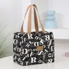 Nuevo bolso de lona ligero y moderno para llevar al trabajo con las comidas, lonchera con aislamiento de aluminio.