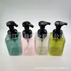 Botella Espumante Cuadrada de 400 ml, Botella de Gel Hidroalcohólico Espumante, Botella de Gel de Ducha para Niños, Almacenamiento de Botella Espumante Cuadrada