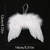 Suministro Directo de Fábrica Alas de Plumas Colgantes para Árbol de Navidad Decoraciones Navideñas Alas de Ángel Colgantes para Árbol de Navidad