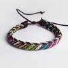 E300 Pulseira Tecida Colorida Estilo Étnico Personalidade Pulseira Simples Moda Pulseira