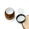 Fábrica de Origen Botella de Subempaqueado Color Marrón de 20g Botella de PET Semitransparente Marrón Claro de 50g para Crema Facial, Contorno de Ojos y Cosméticos