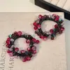 Elástico de Cabelo de Cristal Roxo-Vermelho de Alta Qualidade para Mulheres, Corda para Rabo de Cavalo, Novo Estilo 2026 Elástico para Coque, Acessório de Cabelo
