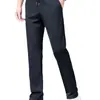 Pantalones Casuales Gruesos de Otoño para Hombre Rectos Sueltos Pantalones de Hombre Primavera y Otoño Cintura Elástica Pantalones Deportivos Personas de Mediana Edad y Jóvenes Pantalones Largos Con Terciopelo