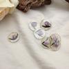 Fuguang Aretes de Resina con Flores Secas para Niña Parche Accesorios Coreanos ins DIY Accesorios Japoneses Accesorios