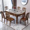 Mesa Redonda Plegable de Madera Maciza y Juego de Sillas Mesa Rectangular Extensible Minimalista Moderna Mesa de Comedor de Roca para Uso Doméstico