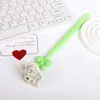 Nueva pluma de gel de flor de tela creativa, linda flor pequeña colorida de silicona de alto valor, pluma de sacudir, pluma a base de agua