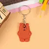 Llavero de Goma Suave de PVC de Dibujos Animados Cruzados Llavero Creativo Lindo de Silicona para Coche Colgante Llavero Pequeño Regalo