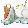 Bufanda de Seda para Mujer de Seda de Morera, Bufanda Larga Estampada para Protección Solar, Recuerdo, Chal Ligero de Lujo de Alta Gama, Dropshipping