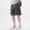 Pantalones Cortos de Trabajo de Seda de Hielo para Hombre 2026 Nuevos de Verano Finos Estilo Americano Modernos Versátiles Sueltos Casuales de Longitud hasta la Rodilla