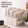 Suporte de Livro Porta-Documentos Suporte de Mesa para Livros Prateleira Rack de Armazenamento de Escritório Estante de Livros Lateral de Mesa Móvel Armazenamento Simples Branco para Papelaria