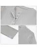 K2607 Camiseta de manga larga acanalada con cuello Henley estilo coreano para mujer, ajuste slim para otoño e invierno, top versátil de algodón como capa base