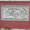 Escultura de pedra parede de sombra rural chinês pátio porta parede tela de mármore bluestone branco mármore pintura mural