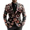Chaqueta de Traje de Fiesta de Dos Botones con Impresión Digital 3D Top Casual Venta Directa de Fábrica Origen Venta Caliente Transfronteriza Otro