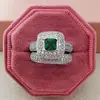 Conjunto de Alianças de Casamento em Zircônia com Toque de Luxo Leve e de Alto Padrão para Mulheres, Requintado para Banquetes de Casamento, em Estoque R3400A-R3400C
