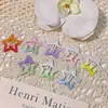 Horquilla de estrella pentagonal con gradiente de dopamina para cabello roto de mujer, clip BB, flequillo con borde de arcoíris para niñas, accesorios para el cabello