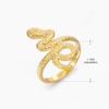 Anillo de serpiente de acero inoxidable con diseño transfronterizo, estilo europeo y americano, para hombre y mujer, apertura de acero de titanio, estilo vintage.