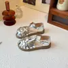 Sandálias Femininas Estilo Coreano Cores Dopamina Verão 2026 Nova Moda Infantil Sapatos Romanos Sapatinhos de Princesa para Meninas