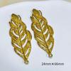 Colgante de hoja de pluma DIY, colgante de embrión de cobre fundido, latón y cobre, pendientes para ropa, pendientes, joyería DIY