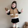Colete Infantil Forrado com Fleece Outono Inverno 2026 Novo Estilo Colete Infantil Menina Bebê Gilet Espesso de Inverno Roupa Externa Top