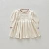 Ins Corea del Sur Otoño e Invierno Femenino Tesoro Vestido de punto Niña Princesa Vestido suéter de punto Bebé Bebé Vestido de manga larga