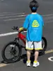 Camiseta Deportiva de Malla de Secado Rápido para Niños 2026 Verano Nuevo Diseño de Panda para Niños Mayores Estilo Coreano Transpirable Holgada Moderna Camiseta
