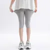 Leggings femininas de verão finas para bebê em modal, calças cropped infantis justas e elásticas, calças infantis de comprimento médio, aprovação de fábrica