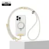 Cordão de Celular de Alta Qualidade com Duas Fivelas, Alça Longa Três-em-Um para Usar Cruzada no Corpo ou no Pescoço, Pulseira de Pulso Trançada Anti-Queda para Celular, Alça de Mochila
