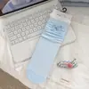 Calcetines de Encaje con Volantes Estilo Coreano para Mujer, Estilo Ballet Floral, Verano Delgados Transpirables de Algodón Versátiles Largos