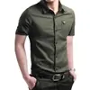 Camisa de Verano Nueva Transfronteriza 2020 para Hombre Casual Coreana Atractiva Versátil Ropa de Trabajo Manga Corta Camisa de Algodón Puro