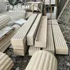Componentes decorativos de concreto aparente GRC incluem molduras de janela, marquises de porta estilo europeu, cornijas de capitel de coluna em relevo e elementos pré-moldados para paredes externas.