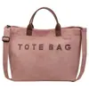 Bolso de mano tipo tote de felpa y gamuza transfronterizo, gran capacidad, casual, retro, bolso de hombro, bolso cruzado simple para estudiante, moderno