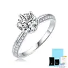 Artículo de Venta Caliente de Comercio Nacional y Extranjero: Anillo Cadena Montañosa de Media Altura, Plata S925 Incrustado con Moissanita, Anillo Minimalista de Lujo Ligero para Compromiso y Boda