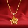 Suprimento de fábrica Colar feminino imitação de ouro Moda japonesa e coreana simples Europeu dourado Colar feminino de cobre puro rosa