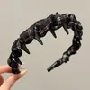 Diadema Ondulada Marrón para Mujer, Uso Diario, Antideslizante, con Dientes, para Lavarse la Cara, Accesorio para el Cabello