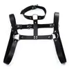 Sm Brinquedos Sexuais Feito Sob Medida Masculino Preto Três Tiras Couro Bondage Peitoral Alternativo Roupa de Performance Erótica
