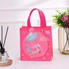 Bolsa de regalo con estampado de sirena, bolsa de regalo para fiesta de cumpleaños, bolsa de tela no tejida, bolsa de embalaje para llevar con estampado
