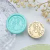 Cabeça de Carimbo de Selo de Cera Série de Personagens Estilo Europeu Noiva de Casamento Selo de Cera Decoração de Casamento Feita à Mão Carimbo de Diário