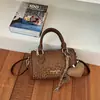 Bolso de Lujo con Estampado de Leopardo para Mujer 2026 Nuevo de Moda Versátil de Hombro Cruzado de Mano Bolso Boston Almohada