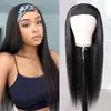 Comercio exterior europeo y americano nueva diadema de moda africana peluca cabello largo liso tendencia diadema tocado peluca transfronteriza