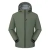 Chaqueta de trabajo softshell con capucha para exteriores para montañismo, senderismo, camping, con forro polar, cómoda, personalizable con logotipo de empresa