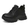 Zapatos de papá para mujer 2026 otoño nuevo versátiles casuales suela gruesa de espuma zapatos blancos transpirables zapatos deportivos en stock