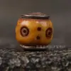 Cuentas de Barril Talladas Incrustadas con Hueso de Yak Estilo Tíbet, Cuentas Sueltas, Cuentas para Cintura, Cuentas Superiores, Manualidades DIY, Cuentas Budistas, Accesorios para Pulseras