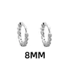 Pendientes Geométricos de Diamante Completo Estilo Ns para Comercio Exterior Transfronterizo, Pendientes Redondos de Circonita Simples y de Moda, Aros Redondos de Diamante de Moda Europeos y Americanos
