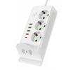Carga sem fio europeia especial para comércio exterior, régua de tomadas USB com interruptor, 3 pinos europeus, tomada russa, atacado
